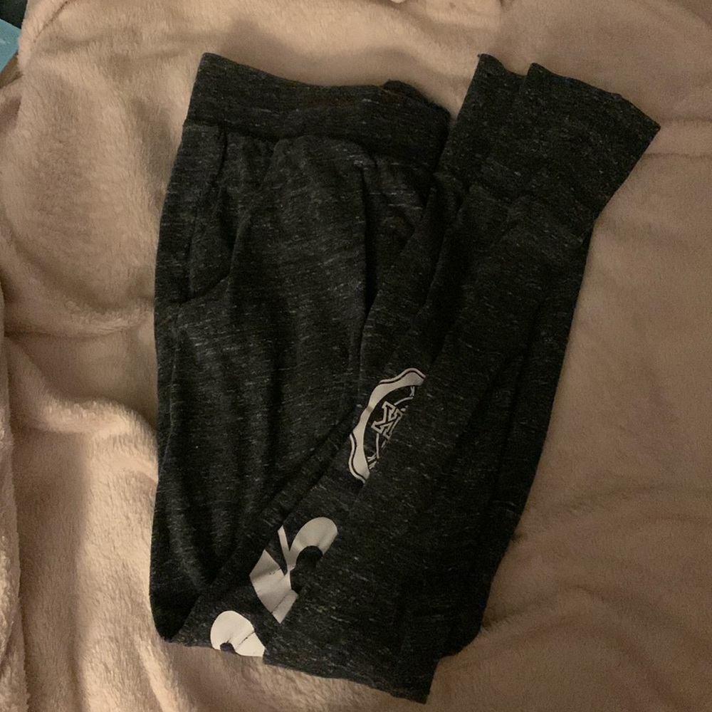 PINK tight grey joggers